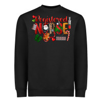 Black Registered Nurse Christmas Heavyweight Sweatshirt - LillyAllenDesigns