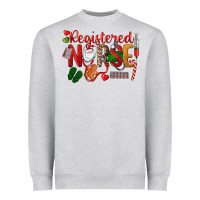 Heather Grey Registered Nurse Christmas Heavyweight Sweatshirt - LillyAllenDesigns