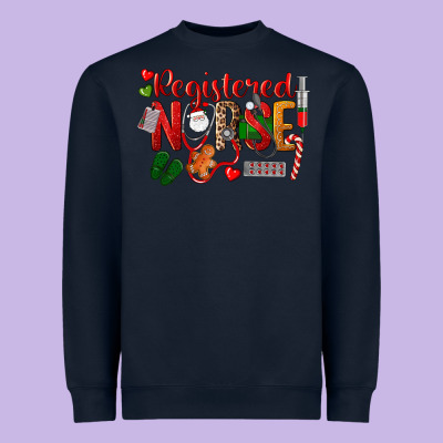 Registered Nurse Christmas Heavyweight Sweatshirt Designed By Lillyallendesigns
