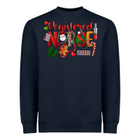 Navy Registered Nurse Christmas Heavyweight Sweatshirt - LillyAllenDesigns