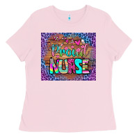 Bubblegum Pink proud nurse tumbler Ladies Tee - BundleAndBundleShop