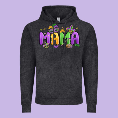 Mardi Gras Mama Vintage Hoodie Designed By Maliassmallbusiness