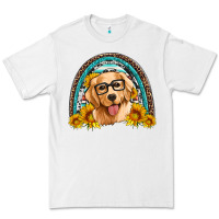 White golden retriever rainbow Premium Tee - Artiststas