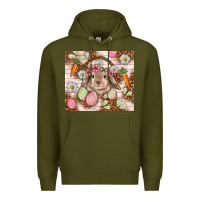 Army Green Easter Bunny tumbler Easter Day Premium Hoodie - HowdyJamesFarm