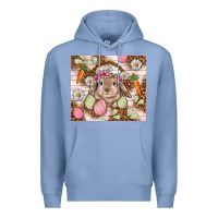 Colony Blue Easter Bunny tumbler Easter Day Premium Hoodie - HowdyJamesFarm