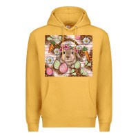Mustard Easter Bunny tumbler Easter Day Premium Hoodie - HowdyJamesFarm