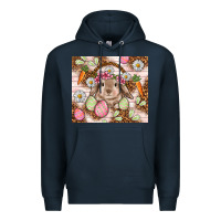 Navy Easter Bunny tumbler Easter Day Premium Hoodie - HowdyJamesFarm