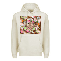 Oatmeal Heather Easter Bunny tumbler Easter Day Premium Hoodie - HowdyJamesFarm