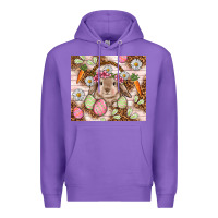 Purple Easter Bunny tumbler Easter Day Premium Hoodie - HowdyJamesFarm