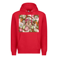 Red Easter Bunny tumbler Easter Day Premium Hoodie - HowdyJamesFarm