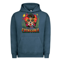 Pigment Midnight Navy chingona sugar skull Urban Hoodie - BundleAndBundleShop