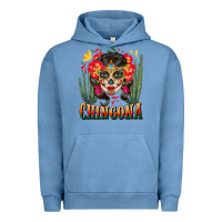 Pigment Pebble Blue chingona sugar skull Urban Hoodie - BundleAndBundleShop