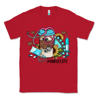 Red nurse life western sunflower gemstone nurse Classic Tee - JahusDesignShop