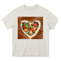 Cream western fall heart Heavy Core Tee - AdoDesignShop