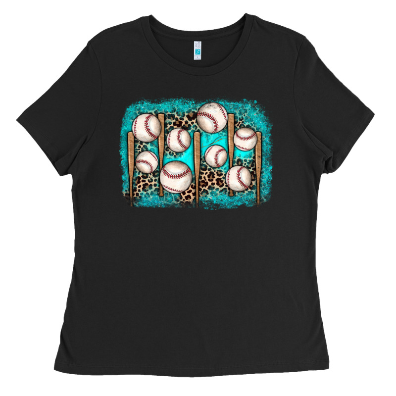 Baseball Background Ladies Tee by JahusDesignShop | Teevron