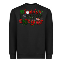 Black Santa's Favorite Caregiver Christmas Heavyweight Sweatshirt - LillyAllenDesigns