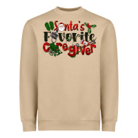 Mushroom Santa's Favorite Caregiver Christmas Heavyweight Sweatshirt - LillyAllenDesigns
