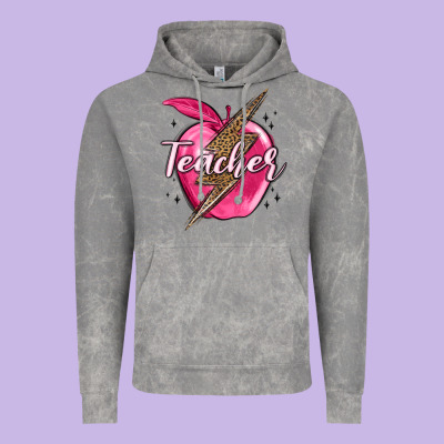 Teacher Lightning Bolt Valentine S Day Vintage Hoodie Designed By Maliassmallbusiness