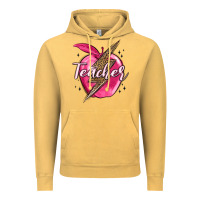 Vintage Mustard teacher lightning bolt valentine s day Vintage Hoodie - MaliasSmallBusiness
