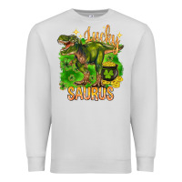 Dove Grey St. Patrick's day lucky Saurus Premium Sweatshirt - HowdyJamesFarm