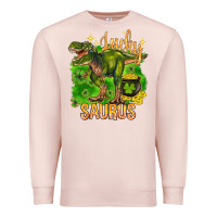 Pale Pink St. Patrick's day lucky Saurus Premium Sweatshirt - HowdyJamesFarm