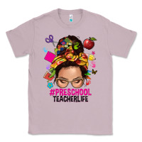 Lilac preschool teacher life  messy bun Classic Tee - NancyCooperArtShop