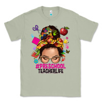 Matcha preschool teacher life  messy bun Classic Tee - NancyCooperArtShop