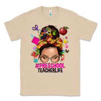 Mushroom preschool teacher life  messy bun Classic Tee - NancyCooperArtShop
