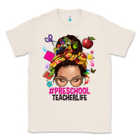 Natural preschool teacher life  messy bun Classic Tee - NancyCooperArtShop