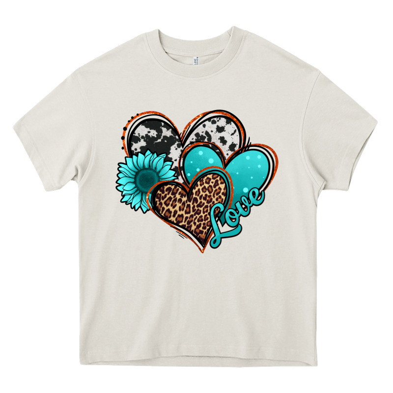 Love Turquoise Hearts Heavy Core Tee by Jasminsmagicworld | Teevron