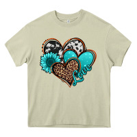 Mossy love turquoise hearts Heavy Core Tee - Jasminsmagicworld