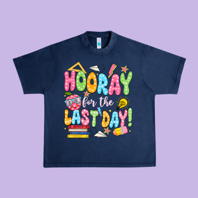 Hooray For The Last Day White Urban Heavy Tee Designed By Jahusdesignshop