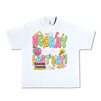 White hooray for the last day white Urban Heavy Tee - JahusDesignShop