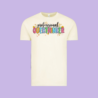 Professional Overthinker Vintage Tee Designed By Maliassmallbusiness