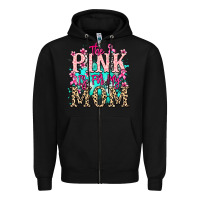 Black The pink is for my Mom Cancer Awareness Zipper Hoodie - HowdyJamesFarm
