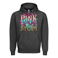 Charcoal Heather The pink is for my Mom Cancer Awareness Zipper Hoodie - HowdyJamesFarm