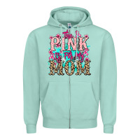 Seafoam The pink is for my Mom Cancer Awareness Zipper Hoodie - HowdyJamesFarm