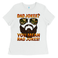 White dad jokes you mean rad jokes Ladies Tee - Artiststas