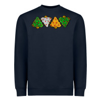 Navy christmas tree cookies Heavyweight Sweatshirt - LillyAllenDesigns
