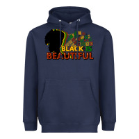 Navy Black is beautiful Heavyweight Hoodie - HowdyJamesFarm