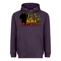 Plum Black is beautiful Heavyweight Hoodie - HowdyJamesFarm