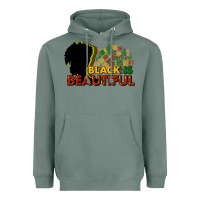 Sage Black is beautiful Heavyweight Hoodie - HowdyJamesFarm