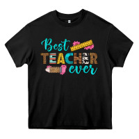 Black best teacher ever Heavy Core Tee - BundleAndBundleShop