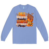 Colony Blue Fall breeze crunchy leaves pumpkins please Long Sleeve Tee - RanaPortraitStore