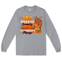 Heather Grey Fall breeze crunchy leaves pumpkins please Long Sleeve Tee - RanaPortraitStore