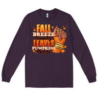 Plum Fall breeze crunchy leaves pumpkins please Long Sleeve Tee - RanaPortraitStore