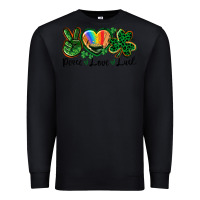 Black Peace love St. Patrick's Day Premium Sweatshirt - CowGirlArtShop