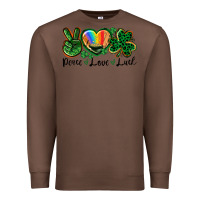 Chestnut Peace love St. Patrick's Day Premium Sweatshirt - CowGirlArtShop