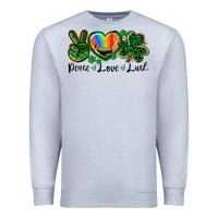 Peace Love St. Patrick's Day Premium Sweatshirt | Teevron