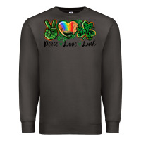 Smoke Peace love St. Patrick's Day Premium Sweatshirt - CowGirlArtShop